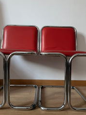 SeT_oF_6_ReD_BauHauS_CHaiRS