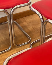 SeT_oF_6_ReD_BauHauS_CHaiRS