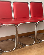 SeT_oF_6_ReD_BauHauS_CHaiRS