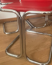 SeT_oF_6_ReD_BauHauS_CHaiRS
