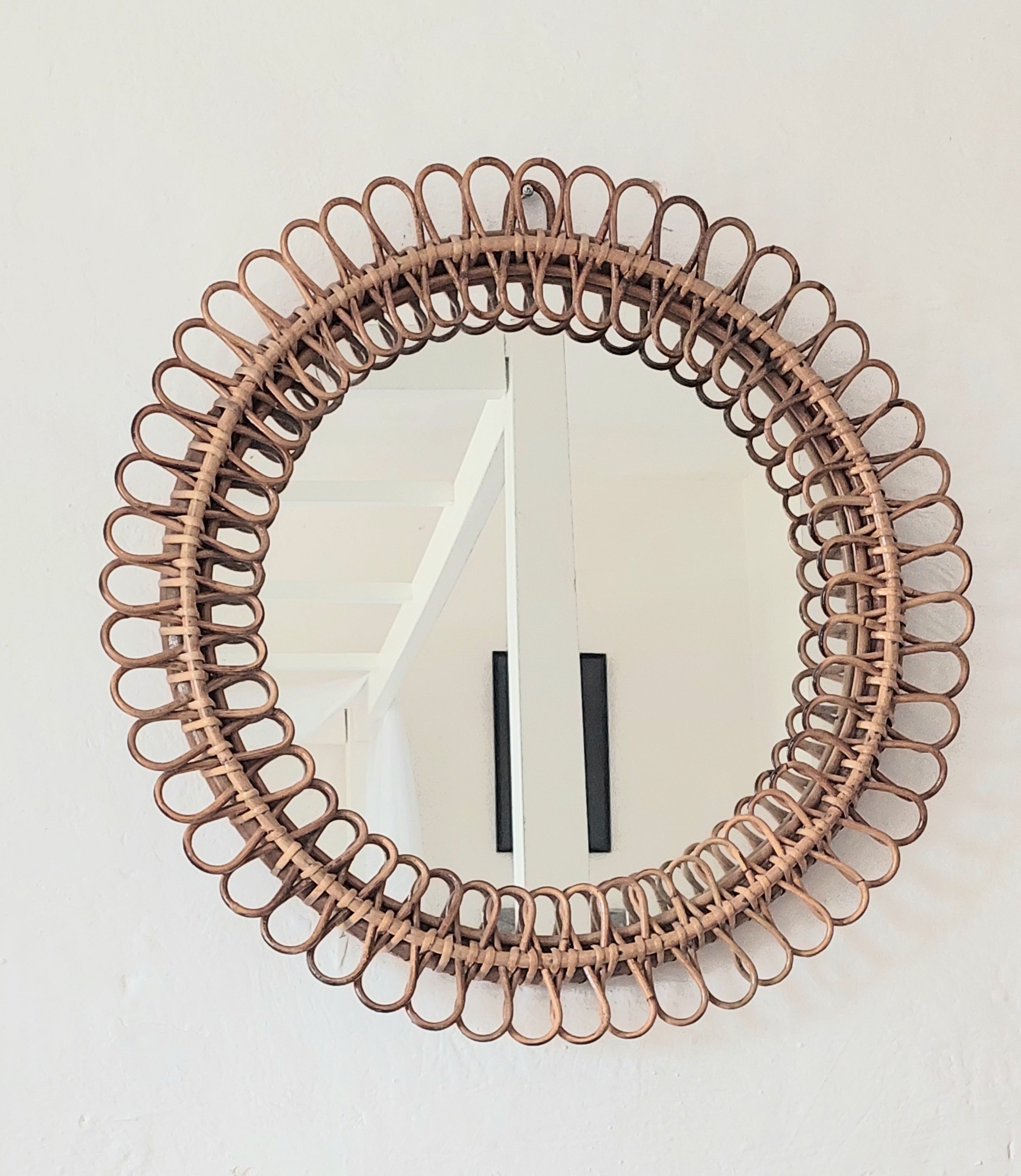 Round_Italian_Riviera_Style_Bamboo_Mid_Century_Mirror_designed_by_Franco_Albini_SOLD