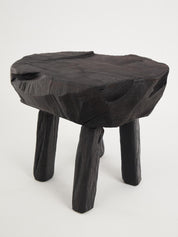 Rustic_Sculptural_Side_Table_Stool_Burnt_Black_Wood.