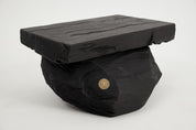 Rustic_Sculptural_Side_Table,_Stool,_Burnt_Black_Wood
