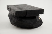 Rustic_Sculptural_Side_Table,_Stool,_Burnt_Black_Wood
