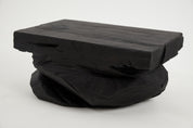 Rustic_Sculptural_Side_Table,_Stool,_Burnt_Black_Wood
