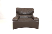 Saporiti_Vela_Alta_leather_armchair_with_ottoman 4