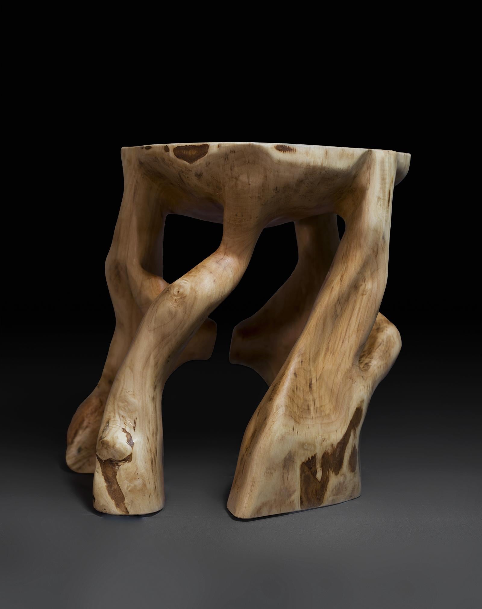 Satyrs,_Solid_Wood_Contemporary_Sculptural_Side_Table
