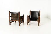 Set_of_2_Brutalist_Oak_Chairs_with_Faux_Leather_in_the_Style_of_Charles_Dudouyt_1950s
