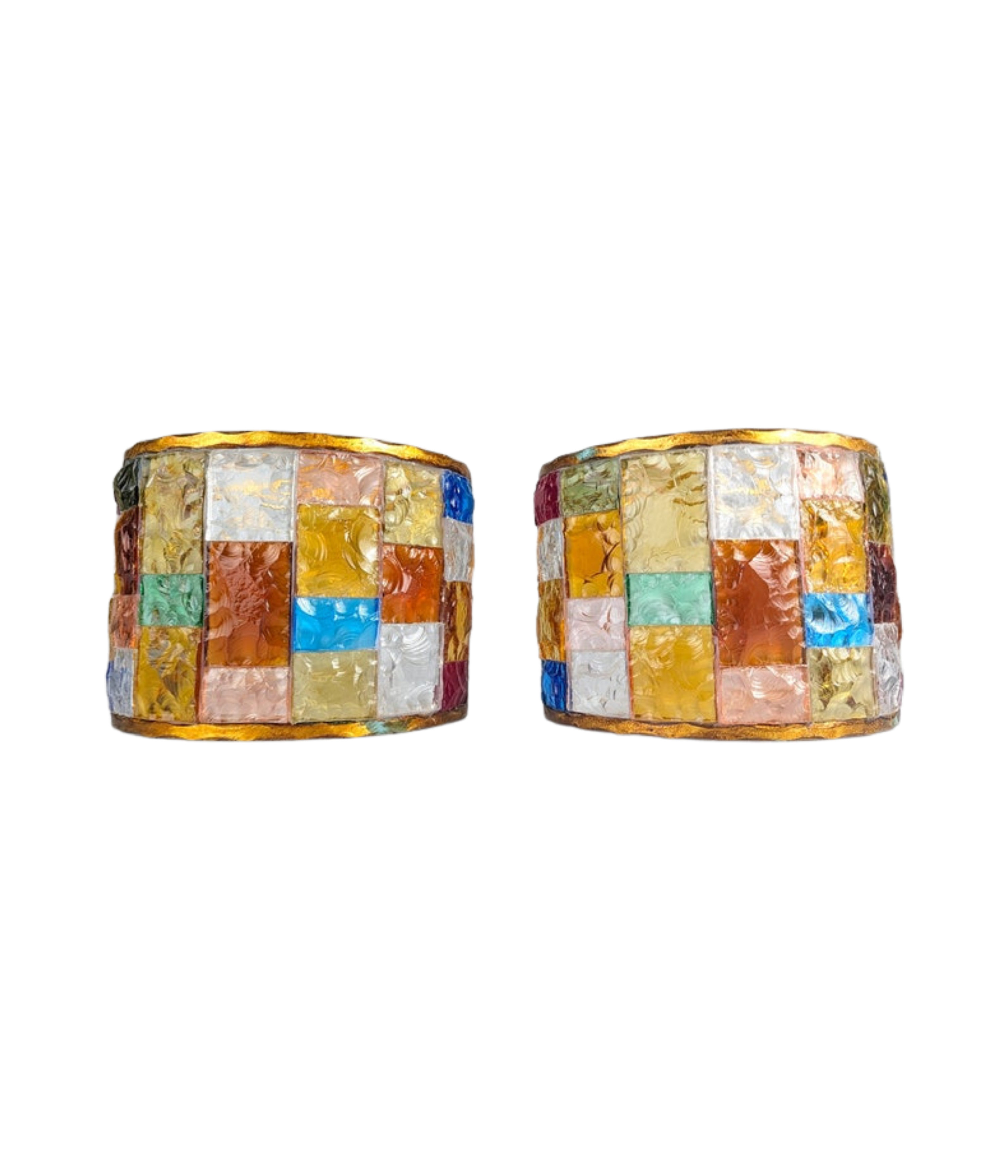 Set_of_2_Multicolored_Hammered_Glass_and_Wrought_Iron_Sconces_by_Longobard,_Italy,_1970s