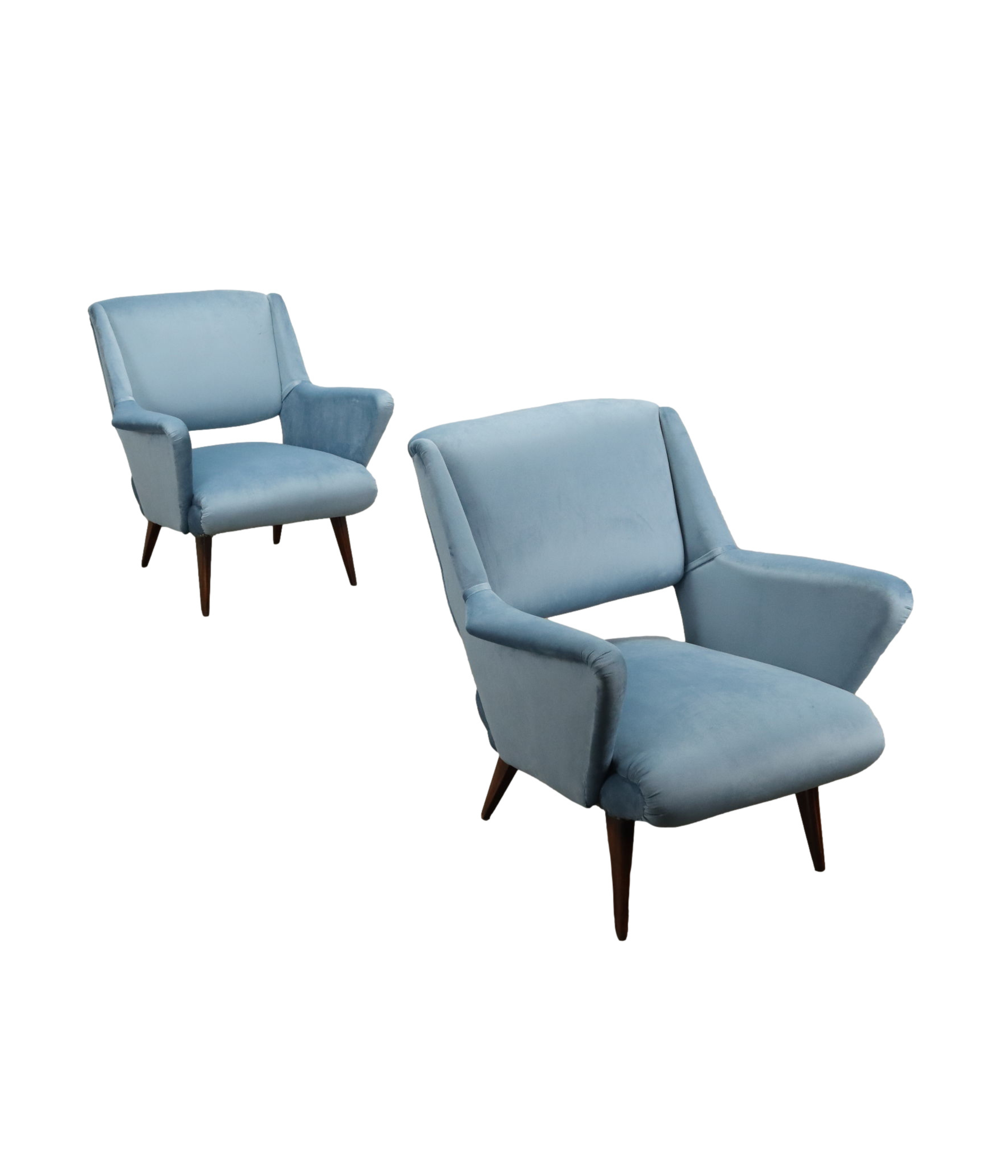 Set_of_2_Vintage_Armchairs_Velvet_Wood_Italy_1950s_Fully_Restored
