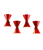 Set_of_4_Red_Vintage_Wall_Lamps_Metal_Brass_Italian_Manufacture_1970s