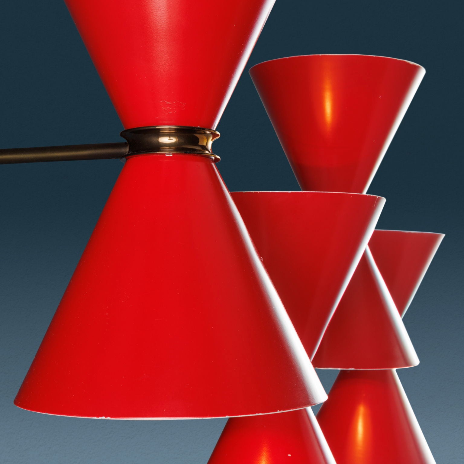 Set_of_4_Red_Vintage_Wall_Lamps_Metal_Brass_Italian_Manufacture_1970s