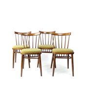 Set_of_4_Yellow_Fabric_and_wood_Dining_Chairs_By_Tatra_1960s