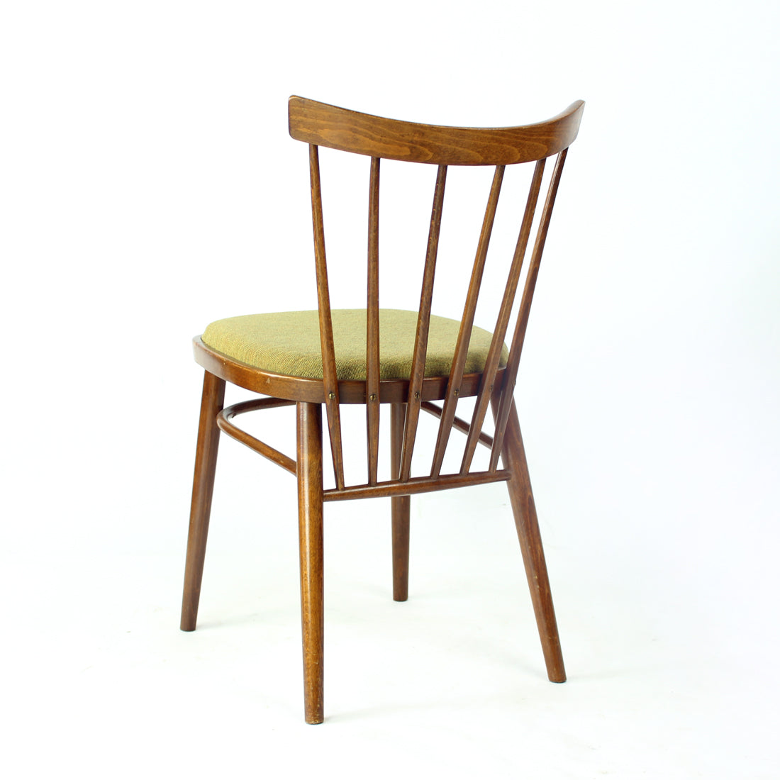 Set_of_4_Yellow_Fabric_and_wood_Dining_Chairs_By_Tatra_1960s