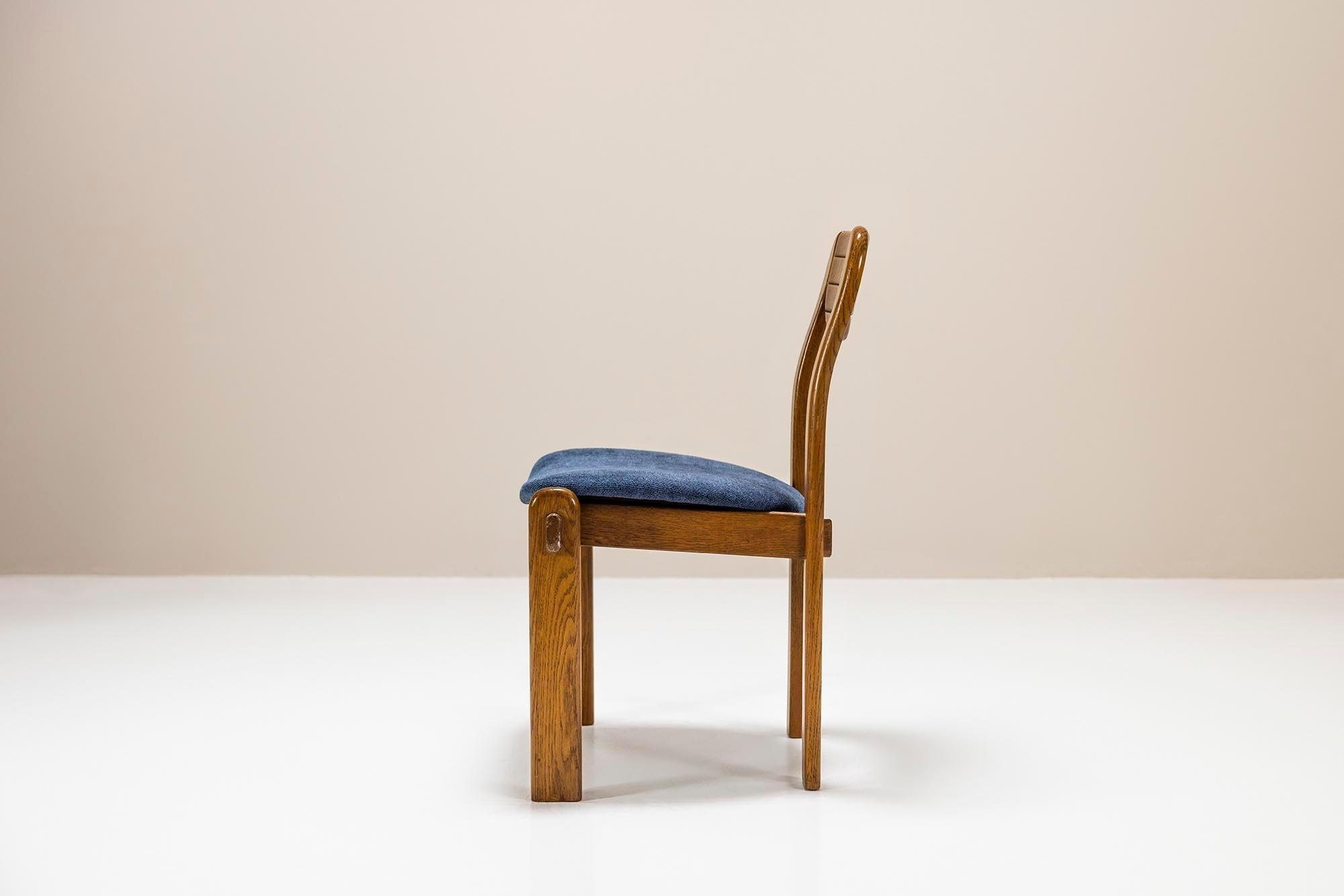 Set_of_6_Brutalist_Dining_Chairs_in_Oak_and_Blue_Upholstery_Germany_1960s