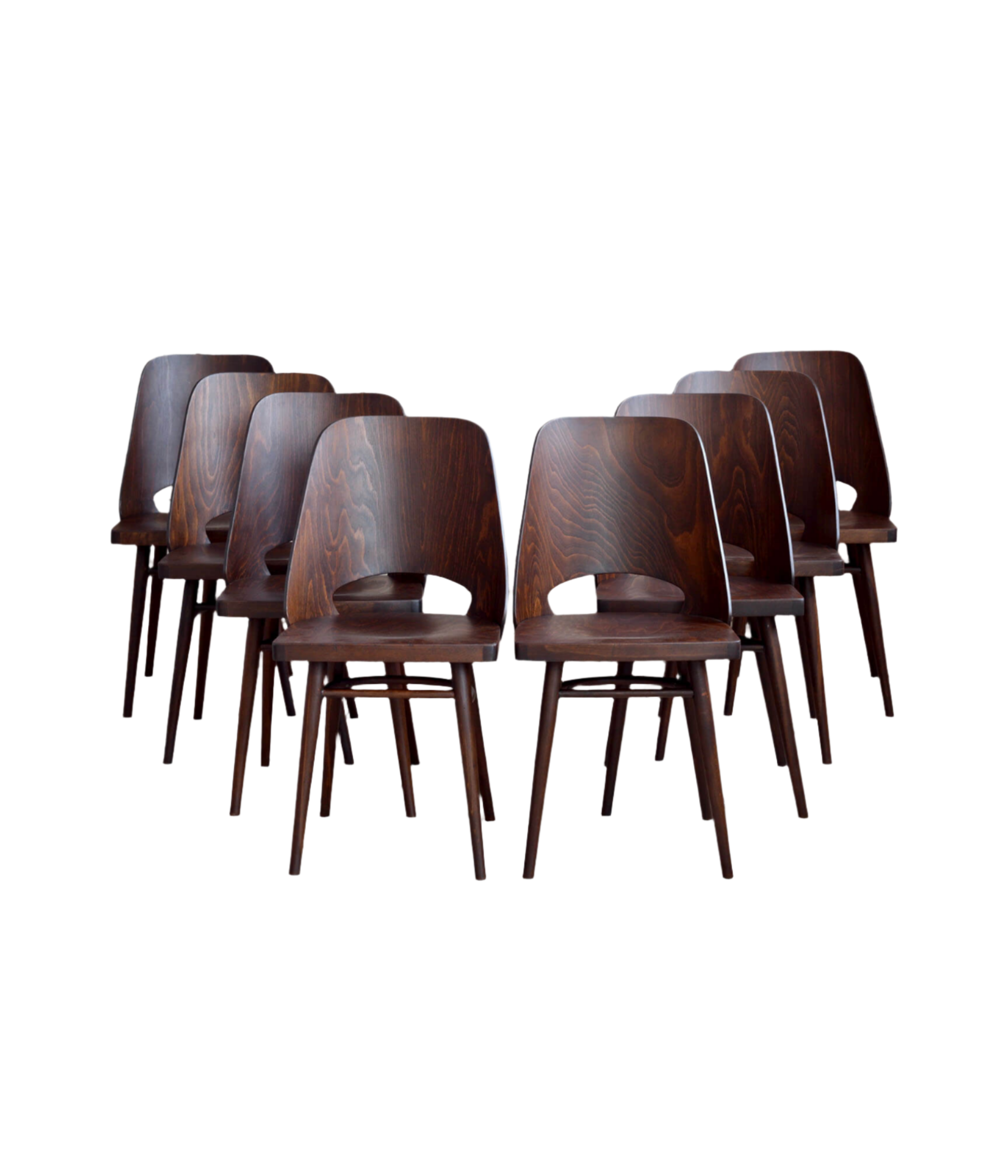 Set_of_8_Mid_Century_Modern_Dining_Chairs_by_Radomir_Hofman_for_TON_Model_514