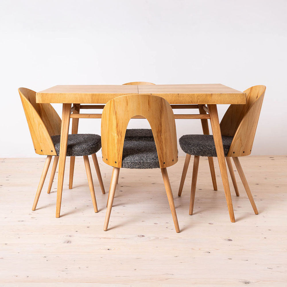 Set_of_Dining_Table_and_4_Dining_Chairs_by_Antonin_uman_Reupholstered_Czechoslovakia_1960s