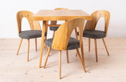 Set_of_Dining_Table_and_4_Dining_Chairs_by_Antonin_uman_Reupholstered_Czechoslovakia_1960s