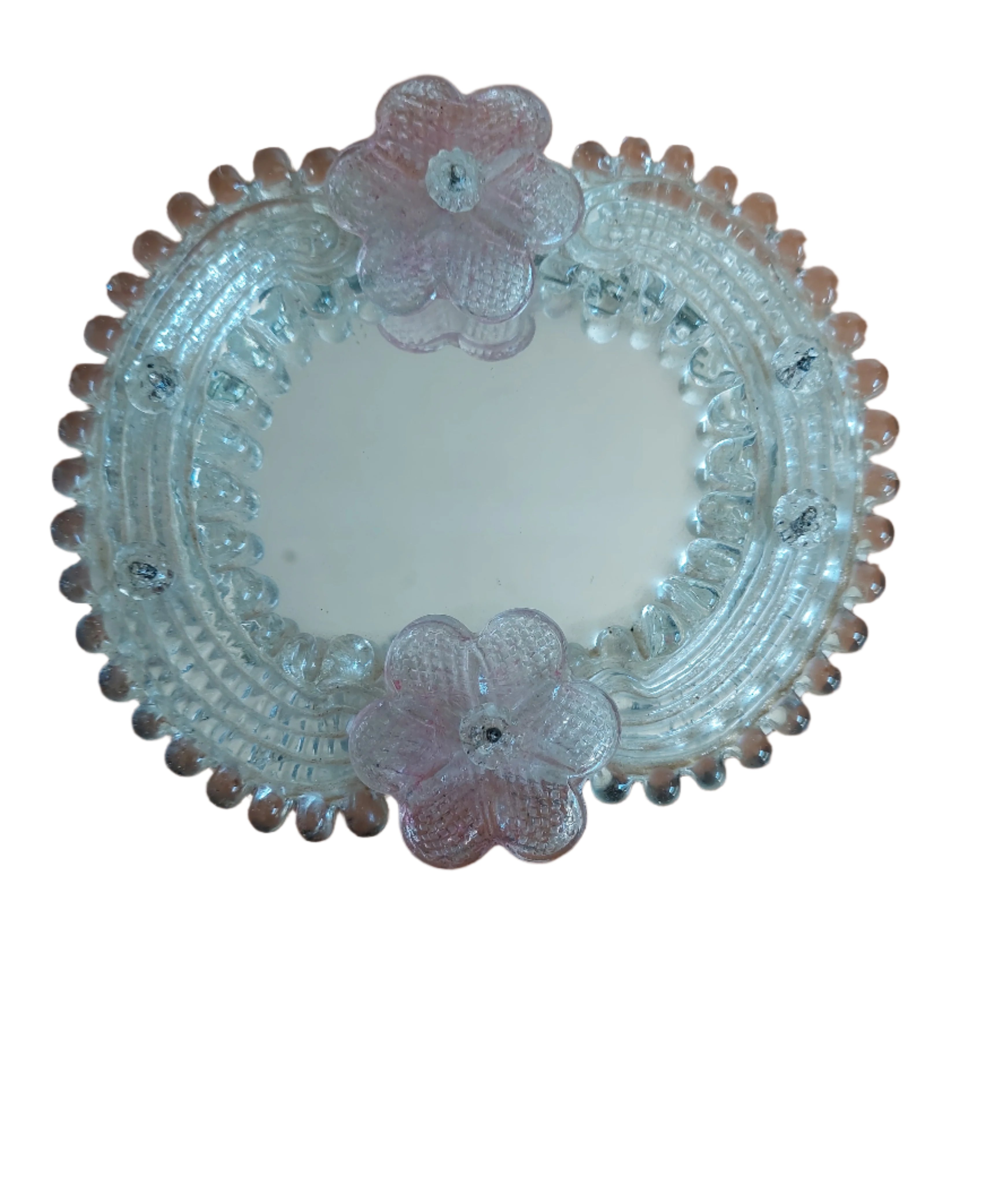 Small_Venetian_Italian_Table_Mirror_with_Murano_Glass_Frame._SOLD
