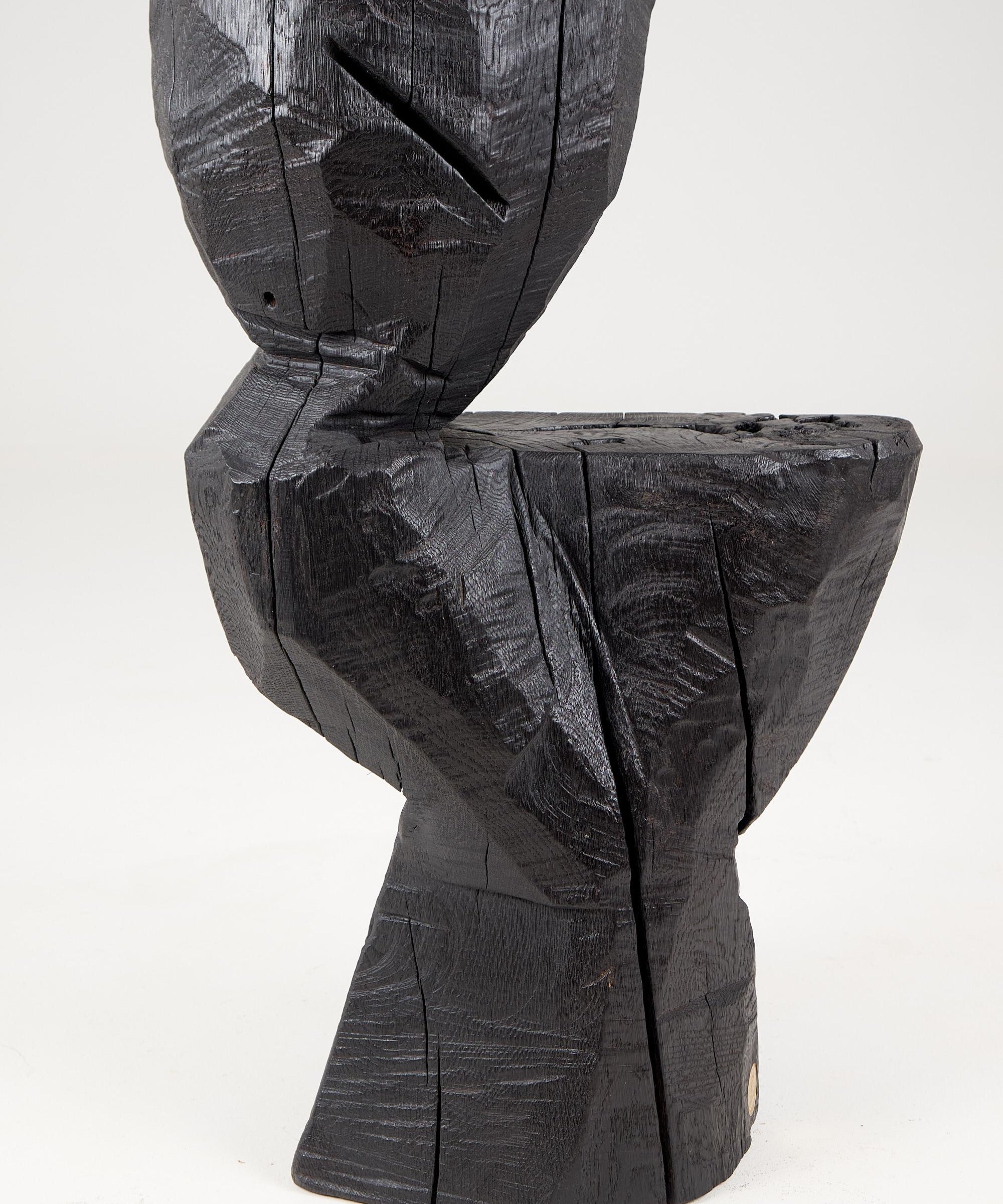 Solid_Burnt_Black_Wood_Rustic_Sculptural_Side_Table