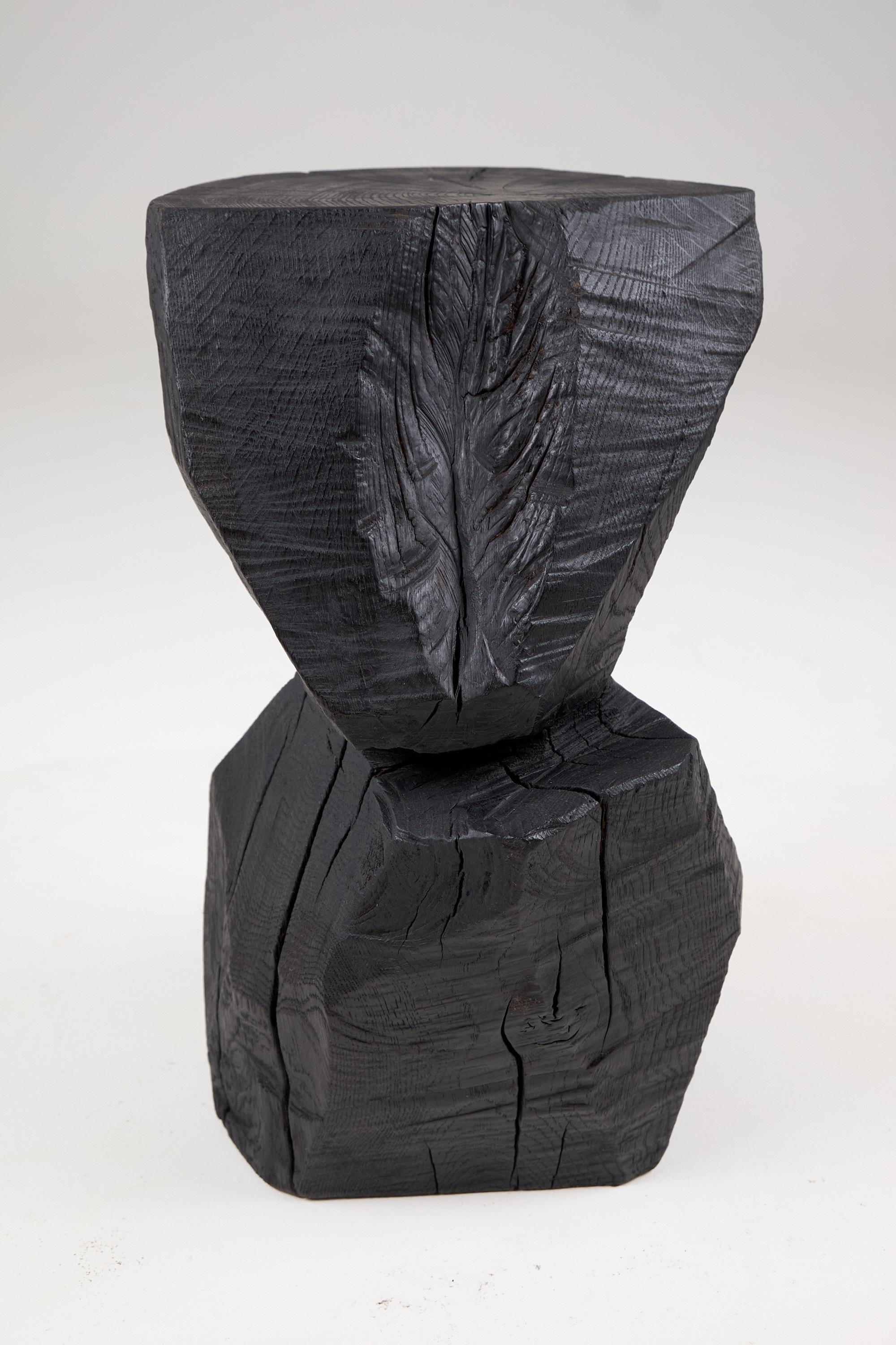 Solid_Burnt_Black_Wood,_Rustic_Sculptural_Side_Table