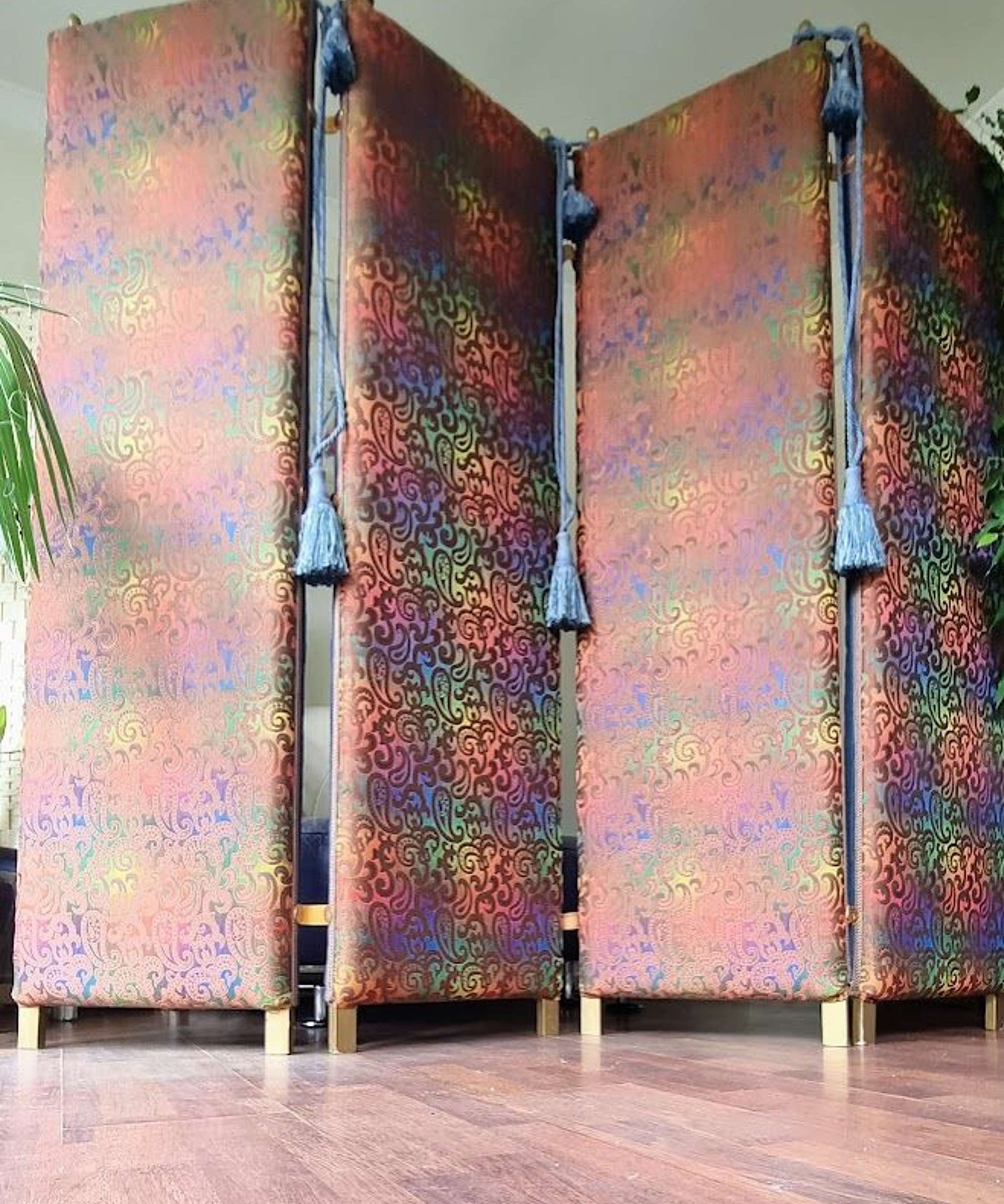 Stunning_and_unique_mid_century_shot_silk_room_divider_screen