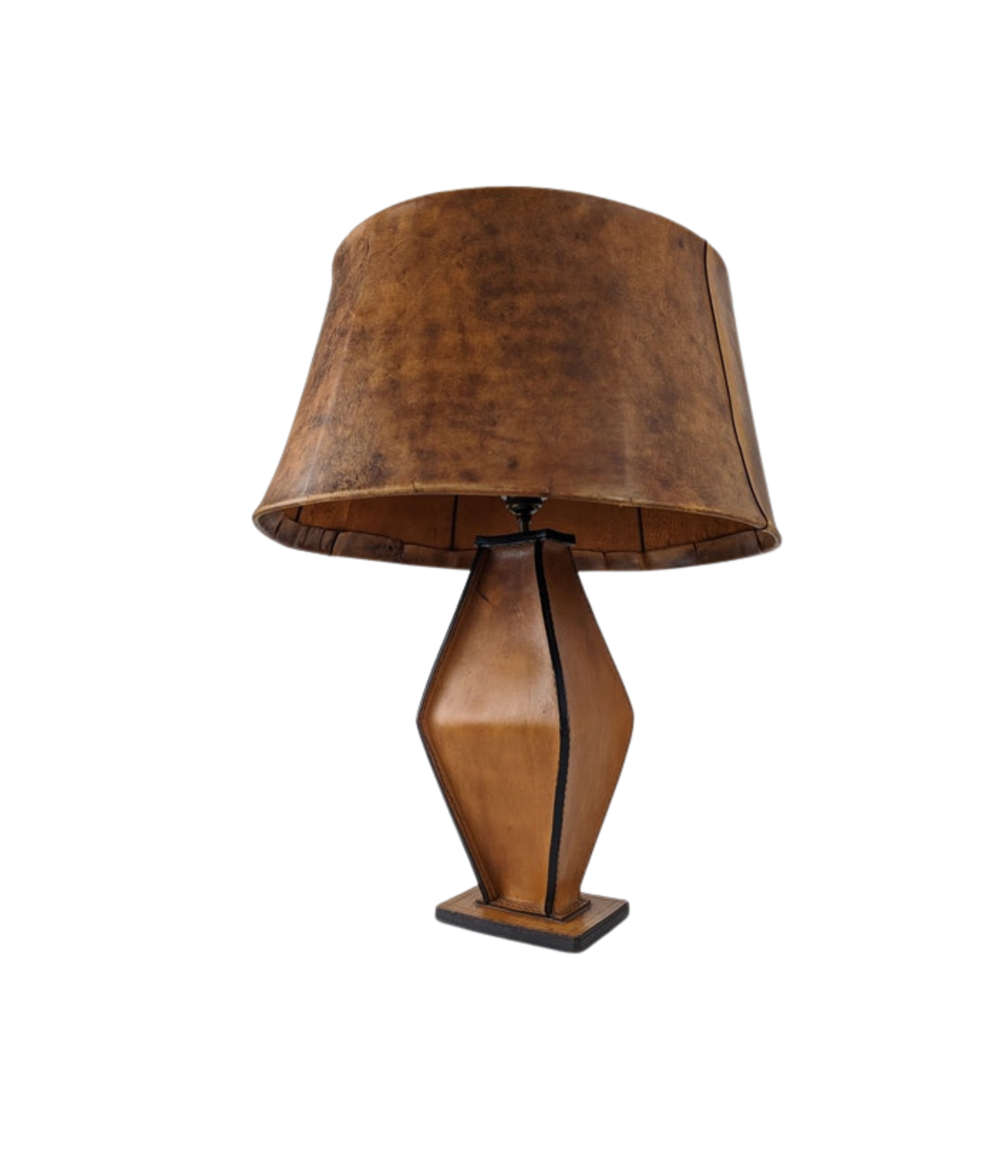 Table_lamp_in_leather_by_Jacques_Adnet_1940s