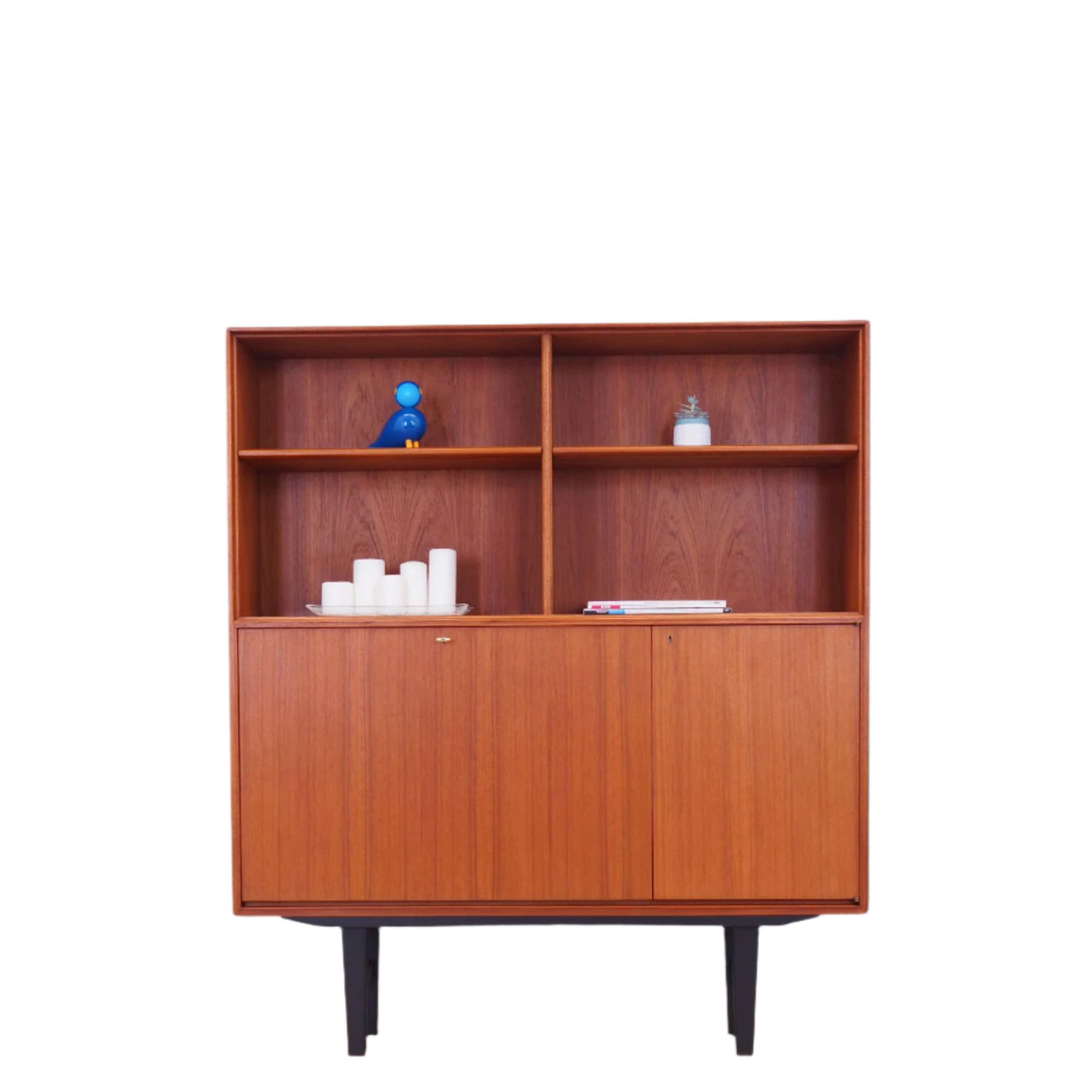 Teak_bookcase_Scandinavian_design_1960s_designer_Bertil_Fridhagen_production_Bodafors
