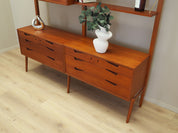 Teak_wall_unit_Norwegian_design_1960s_designer_Kjell_Riise_production_Br_drene_J_tog