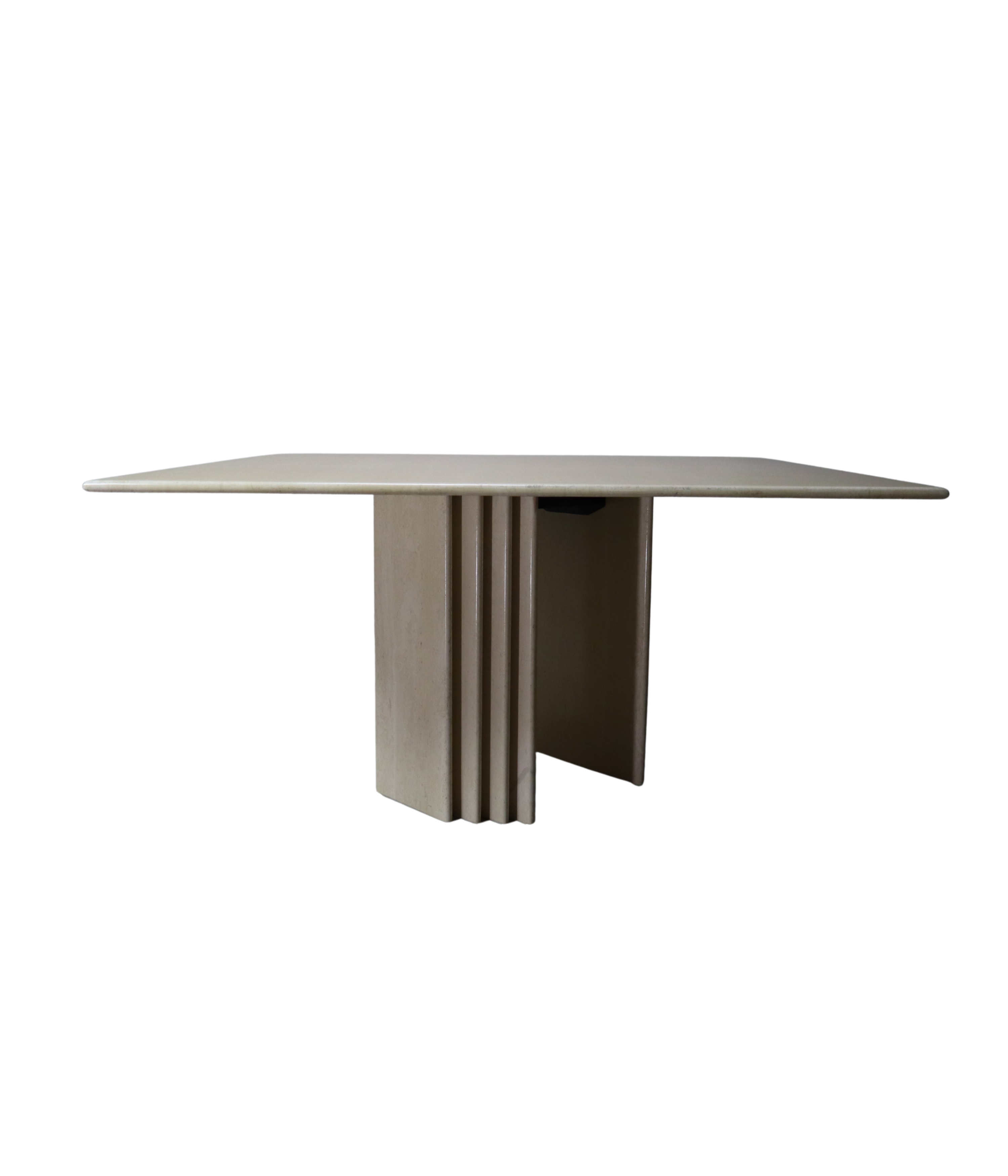 Travertine_dining_table_with_sculptural_base,_Italy_1960s
