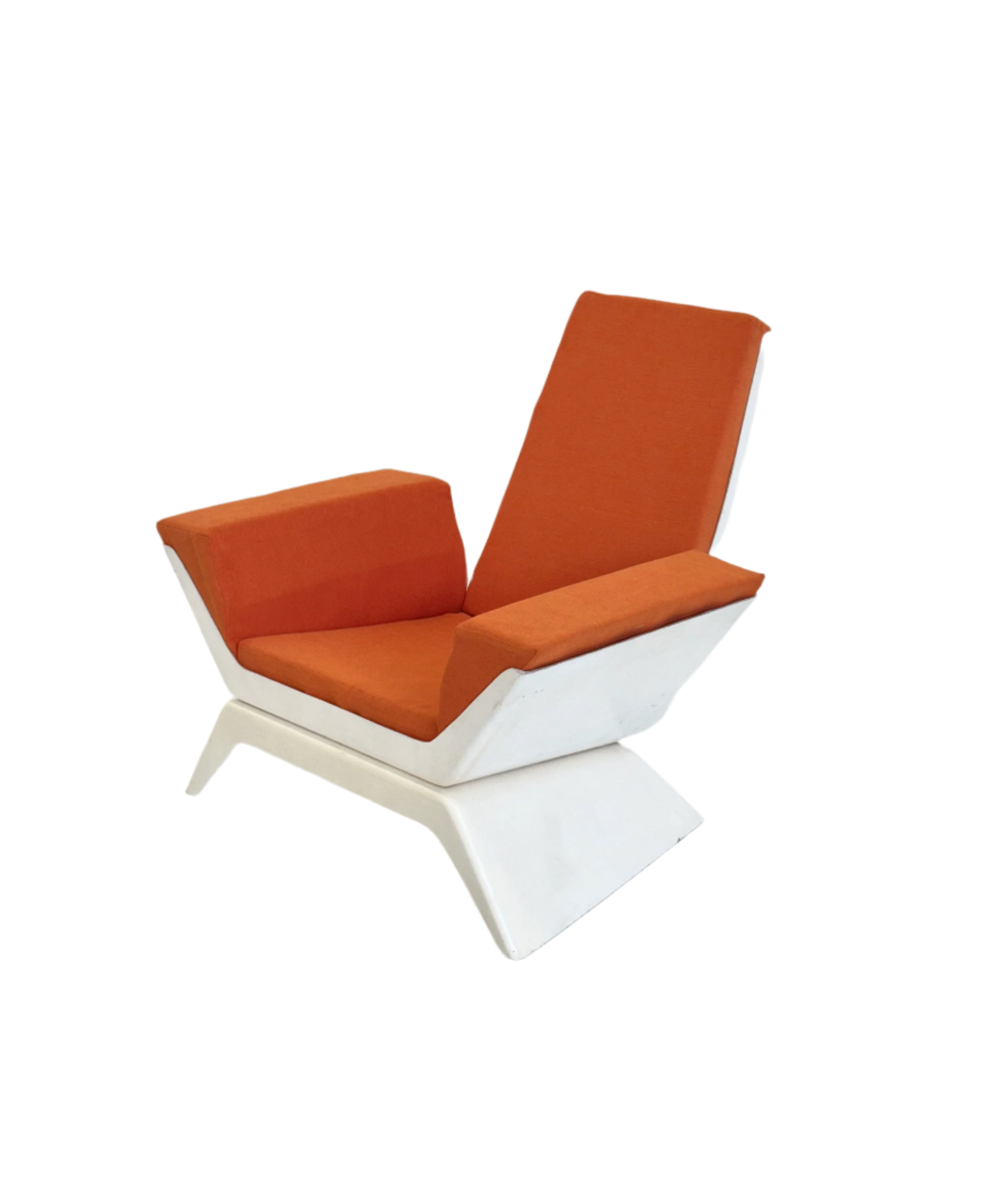 Unique_orange_space_age_vintage_armchair