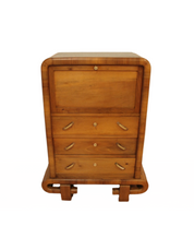 1950s Art Deco Walnut Secretaire, Mid-Century Modern, Italy