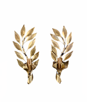 Set of 2 gilded metal sconces ‘Maison FlorArt’  from 1960s