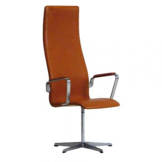 Upholstery_of_Arne_Jacobsen_high_oxford_chair_with_leather_with_armrests