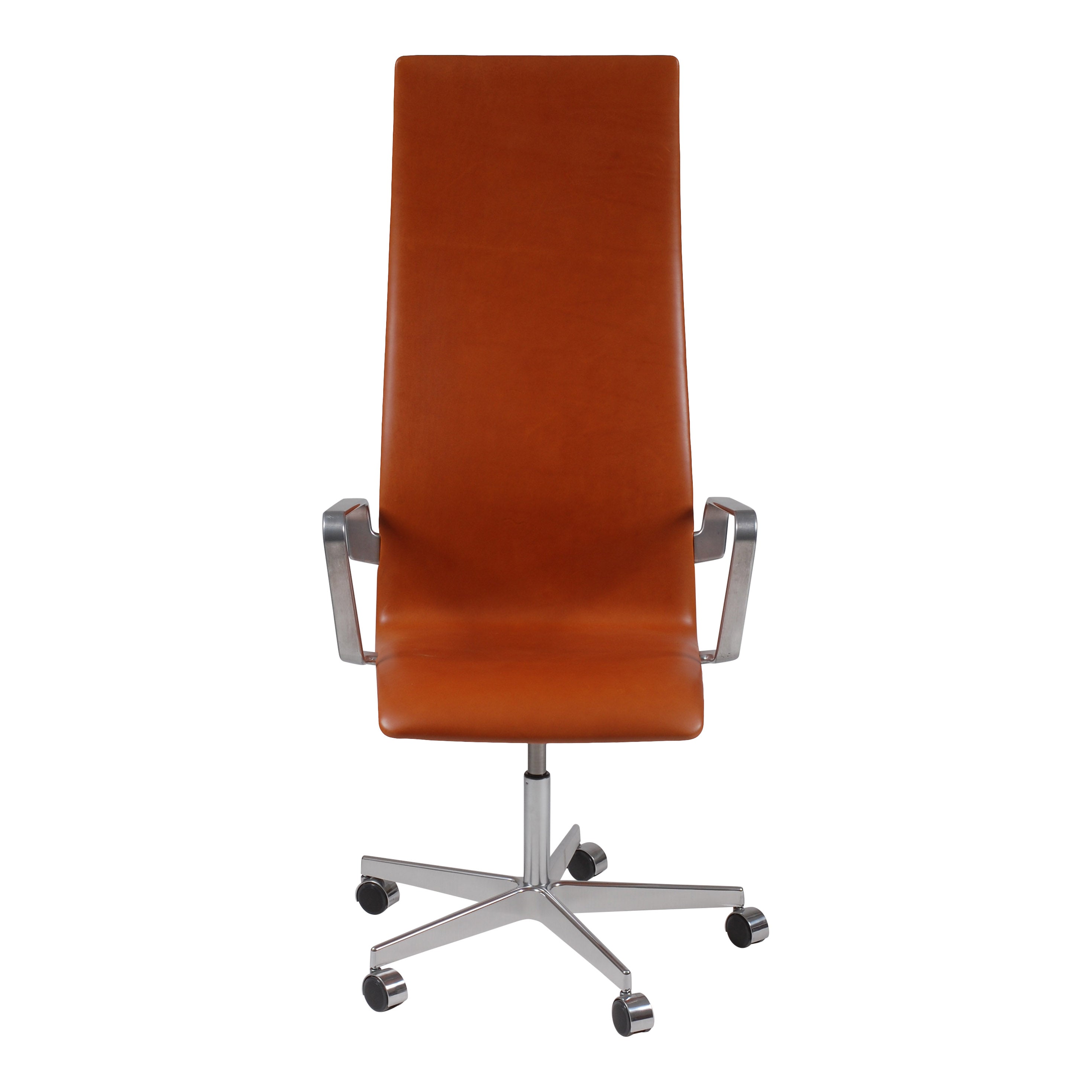 Upholstery_of_Arne_Jacobsen_high_oxford_chair_with_leather_with_armrests