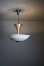 Uplight_Chandelier_with_Glass_Diffuser_Art_Deco