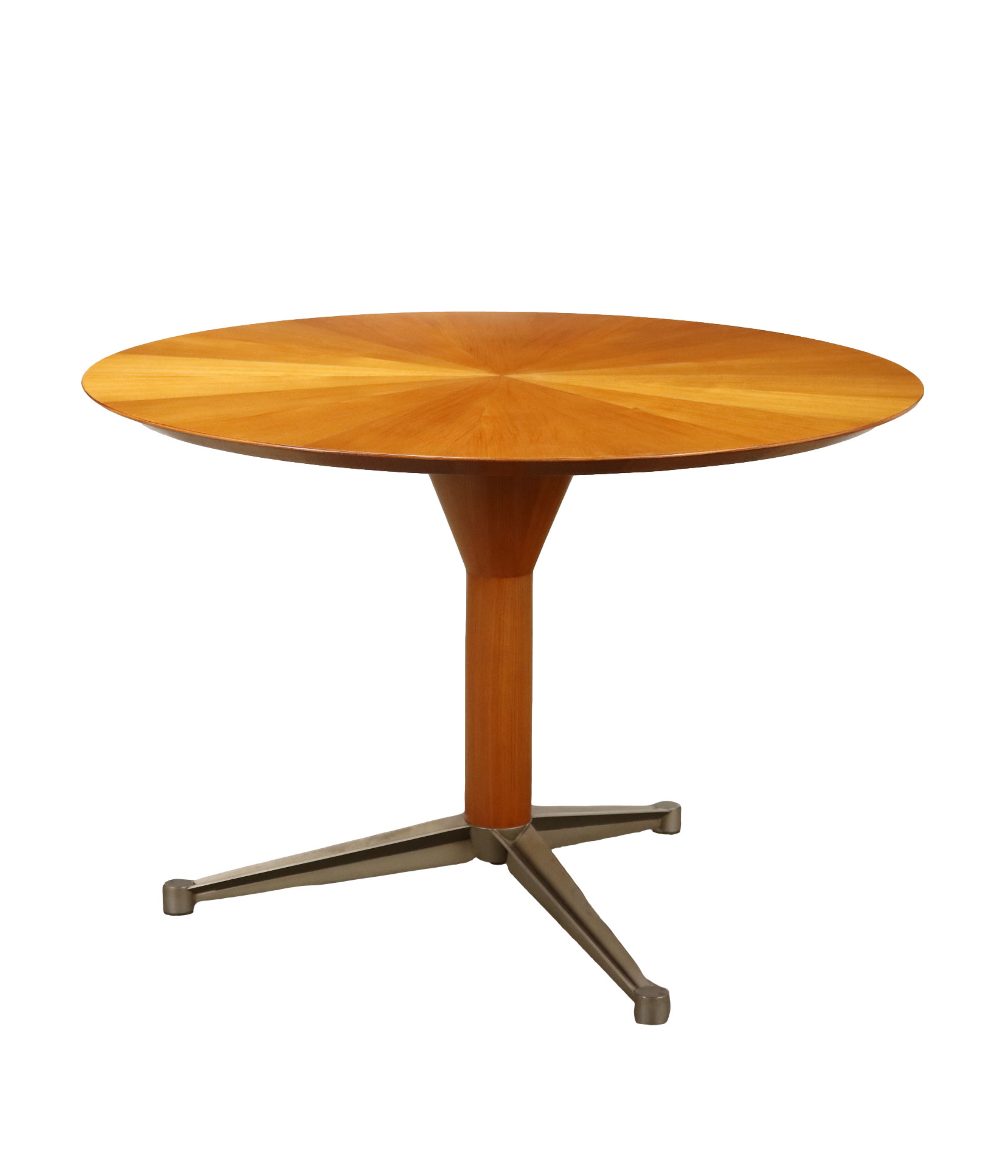 Vintage_1960s_Table_Teak_Brass_Restored