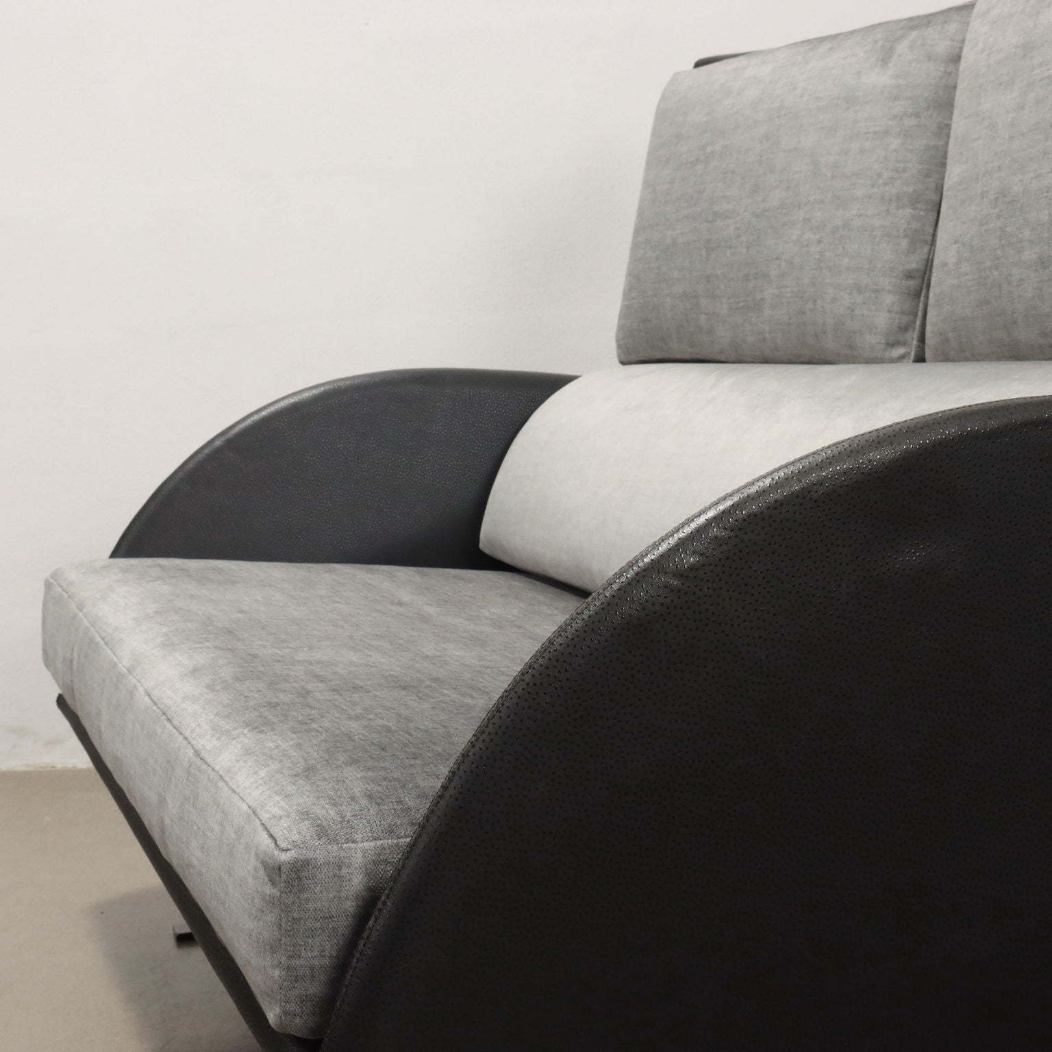 Vintage_1980s_Sofa_Velvet_Leatherette_with_Pillowcases_Italy