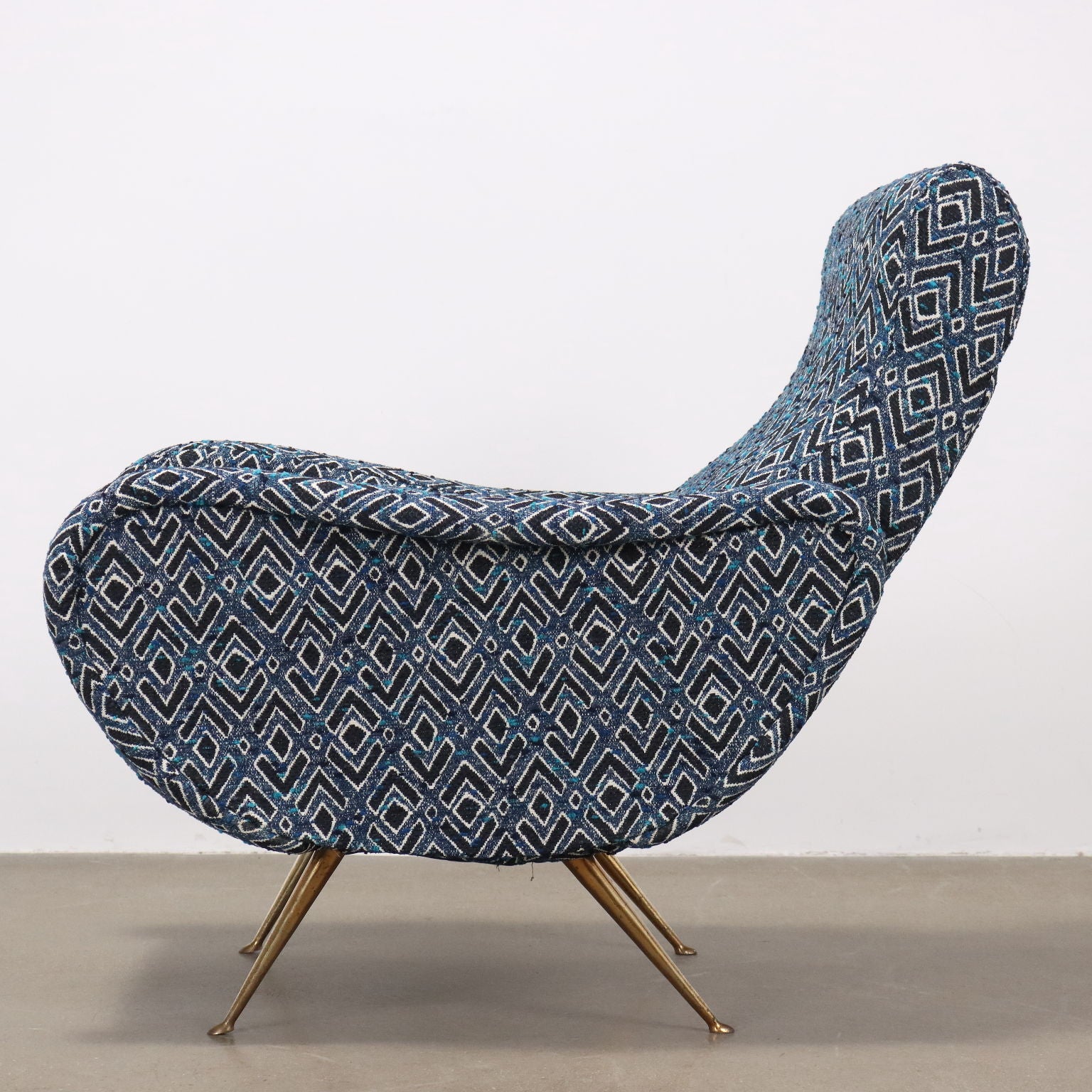 Vintage_Armchair_Fabric_Brass_Foam_Italy_1950s