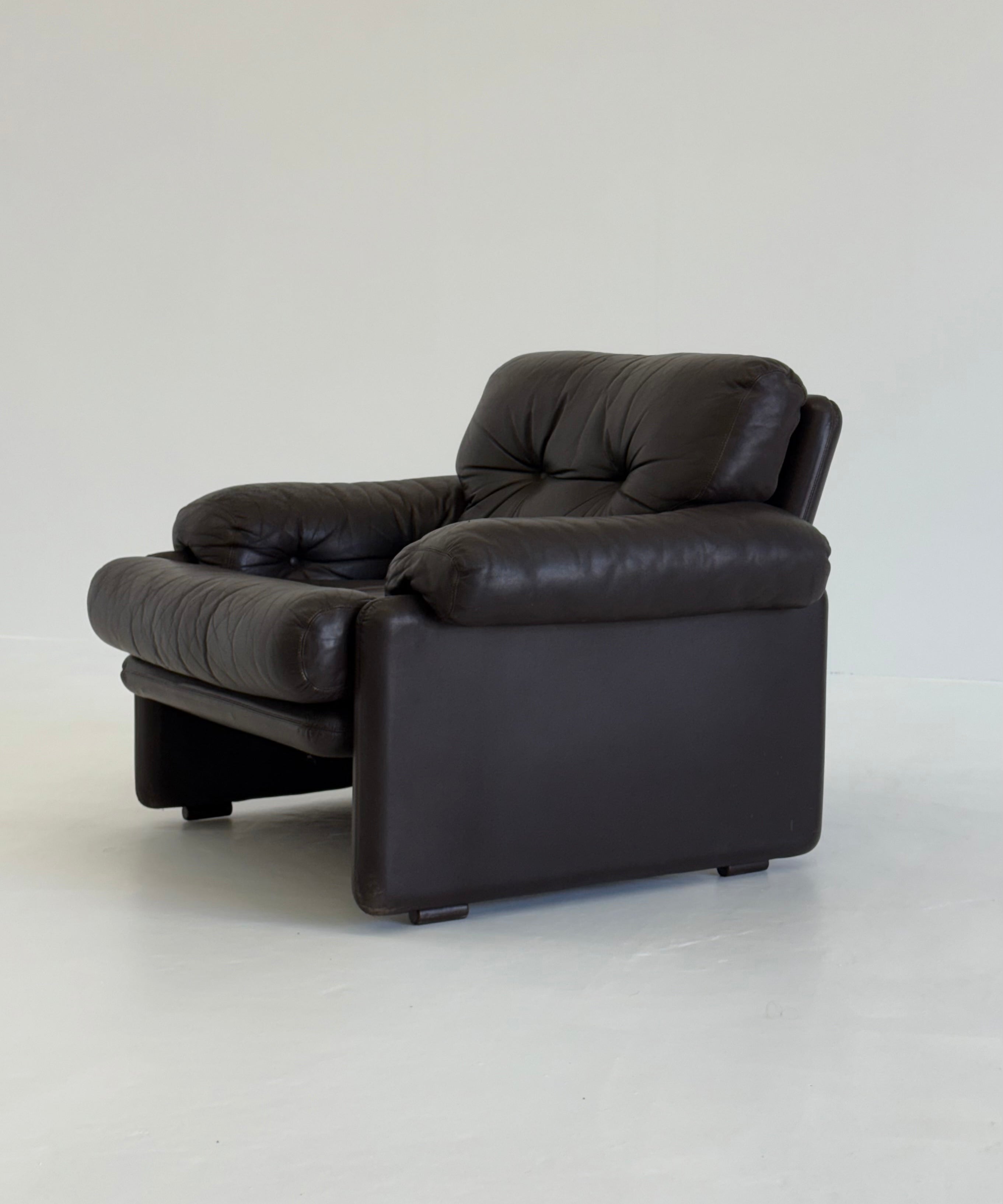 Vintage_B_B_Italia_armchair_Coronado_in_dark_brown_leather