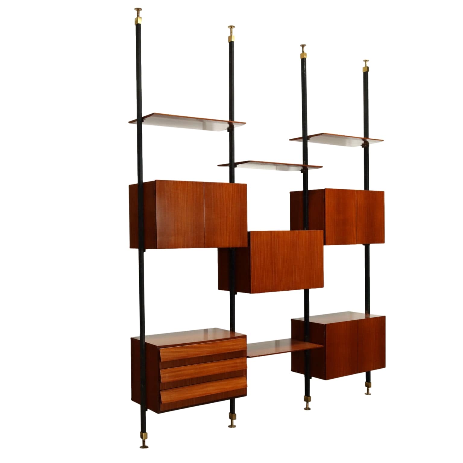 Vintage_Bookcase_Metal_Brass_Design_Italy_1950s