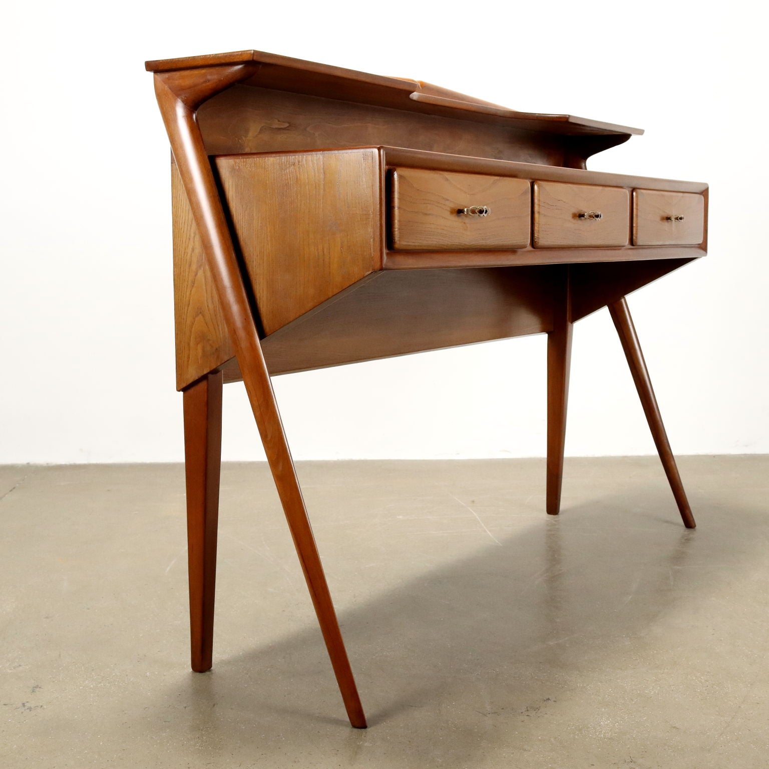 Vintage_Console_Oak_Veneer_Brass_Italy_1950s_Restored