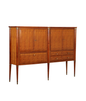 Vintage_Cupboard_Cherry_Veneer_Brass_1950s