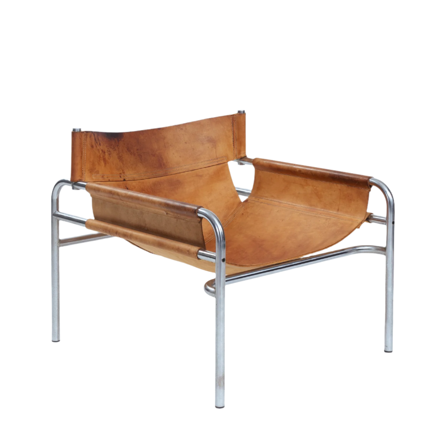 Vintage_Dutch_Lounge_Chair_in_Leather_and_Steel_by_Walter_Antonis_for_T_Spectrum,_1971