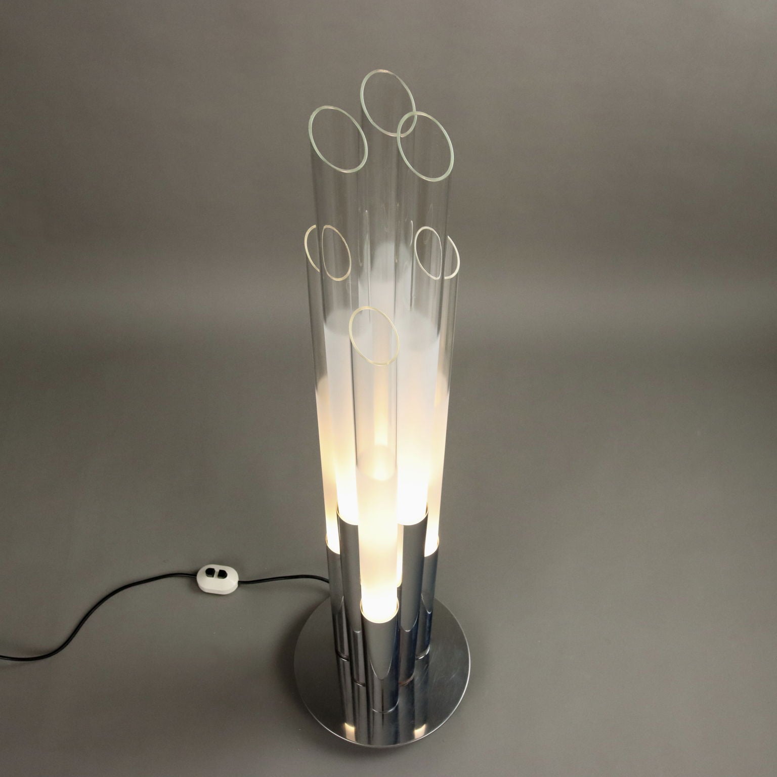 Vintage_Floor_Lamp_Chromed_Metal_Glass_Italy_1960s