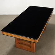 Vintage_Table_Palazzi_dell_Arte_Cant_Walnut_Glass_Italy_1940s