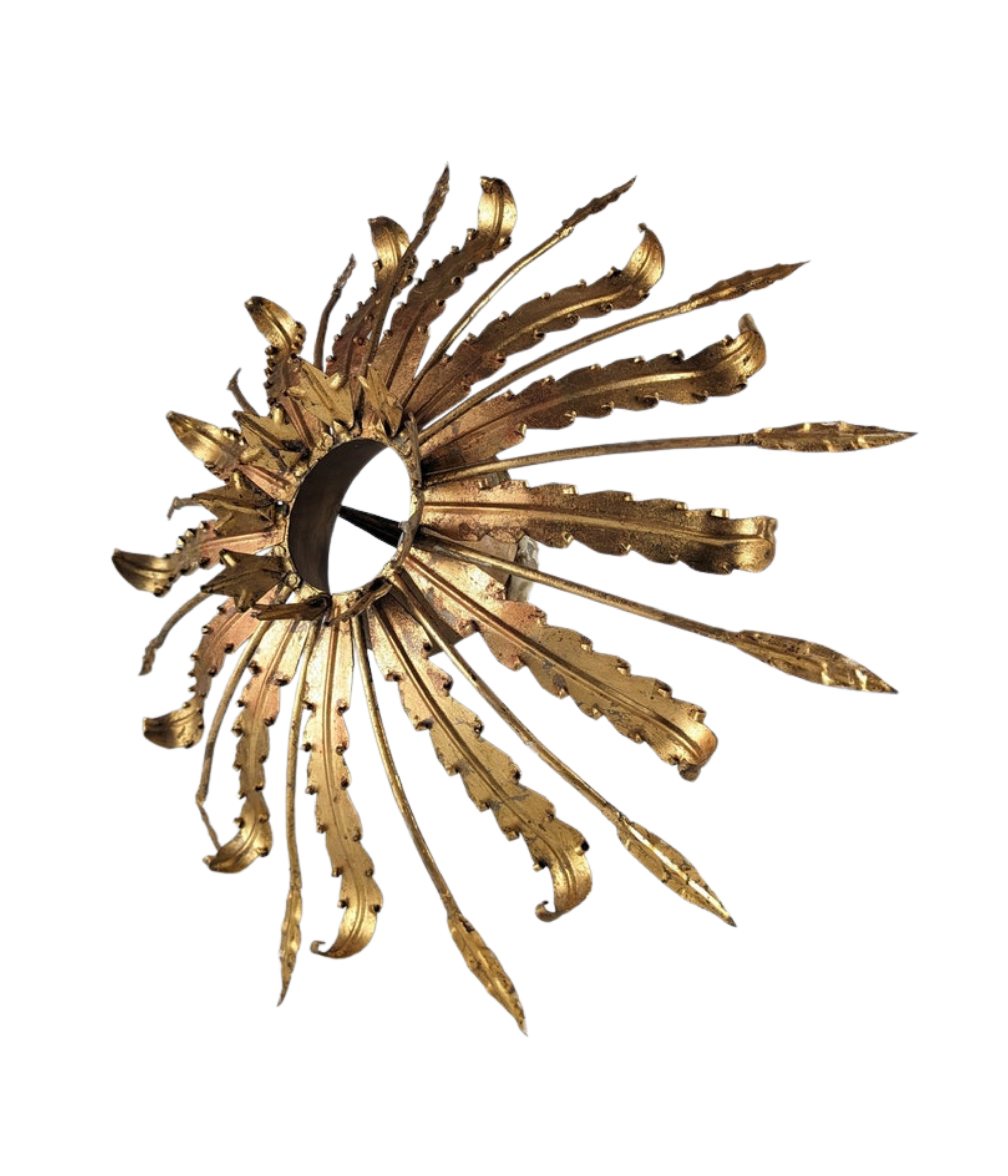 Vintage_gold_leaf_sun_lamp_from_1950s