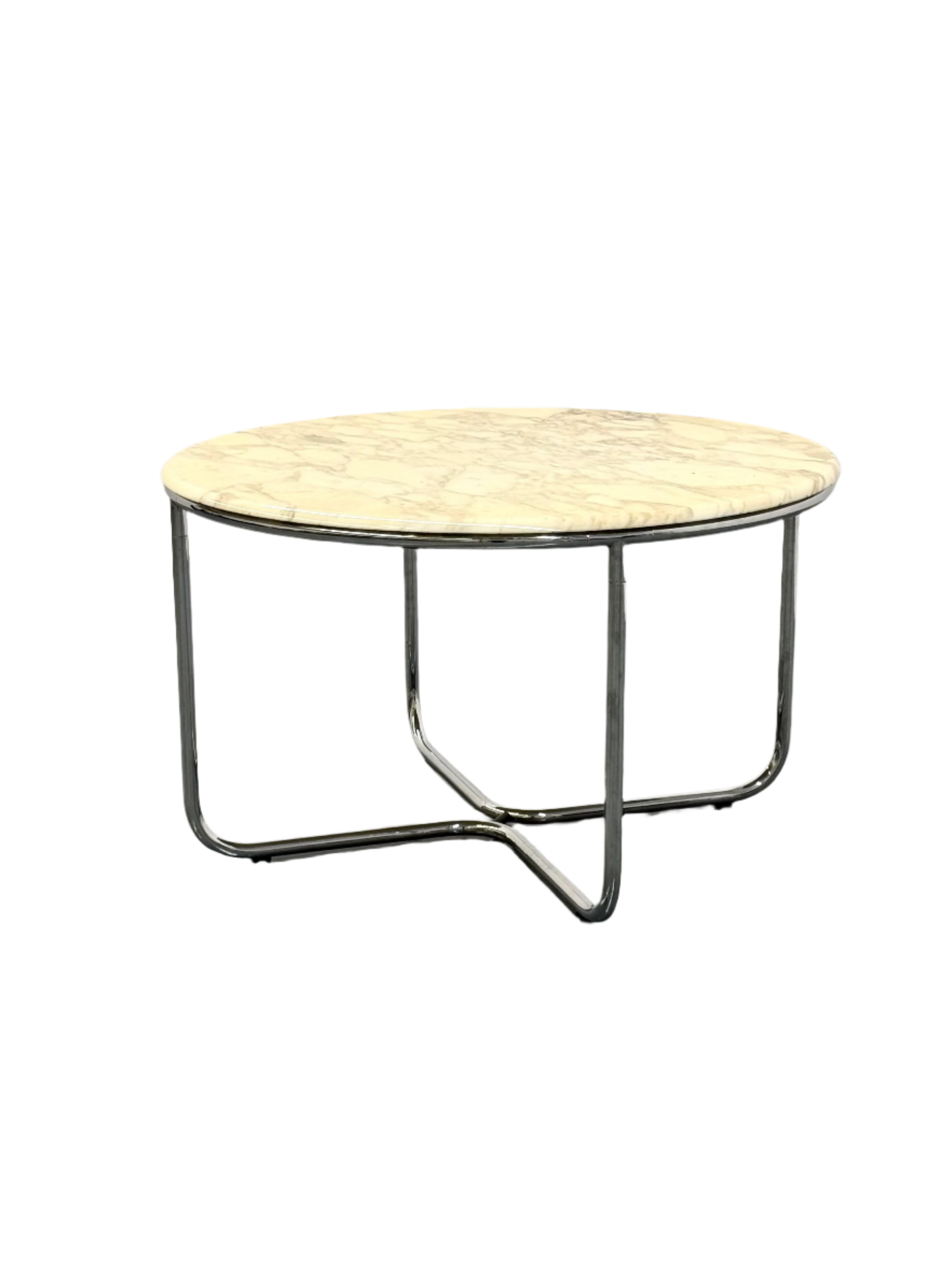 Vintage_round_marble_dining_table_with_tubular_frame_base 