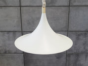 White_pendant_lamp_Danish_design_1960s_production_Denmark