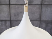 White_pendant_lamp_Danish_design_1960s_production_Denmark